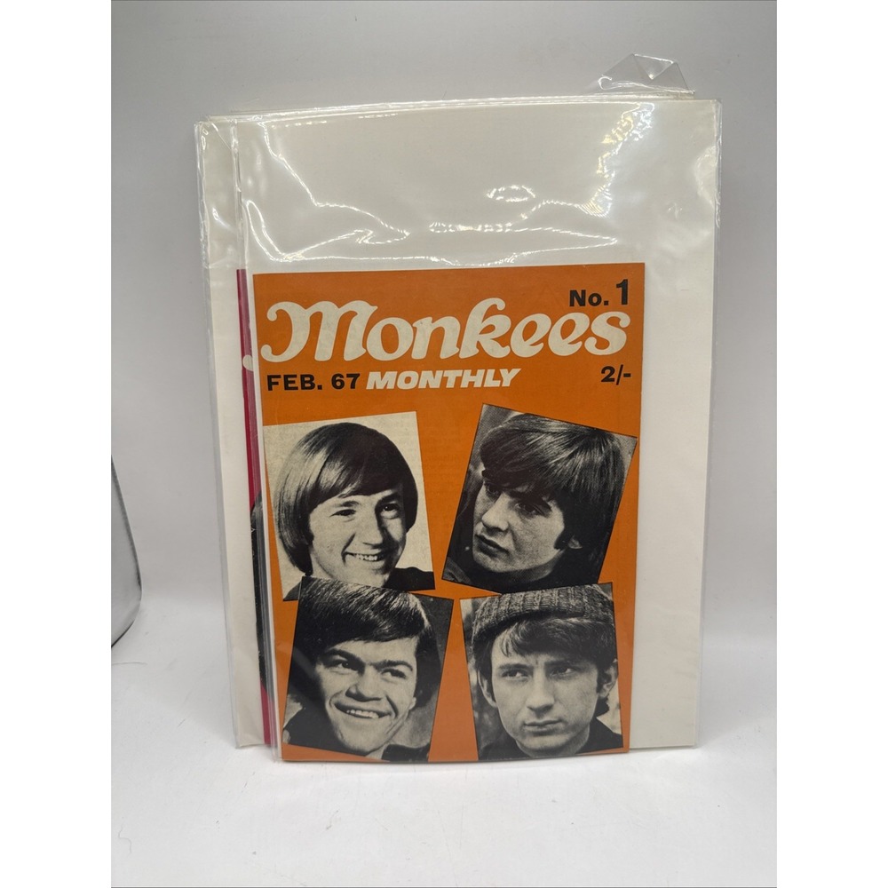 Monkees x9 Vintage Monthly Magazines Collection Issues 1, 3, 4, 6, 7, 9, 10-12